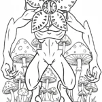 coloriage Demogorgon pour enfant de 3 ans