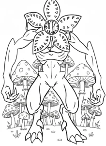 coloriage Demogorgon pour enfant de 3 ans