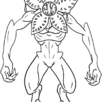 coloriage Demogorgon à imprimer kawaii