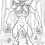coloriage Demogorgon educatif pour enfant