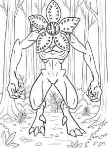coloriage Demogorgon educatif pour enfant