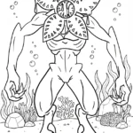 coloriage Demogorgon à imprimer pour enfants