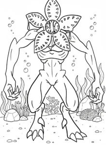 coloriage Demogorgon à imprimer pour enfants