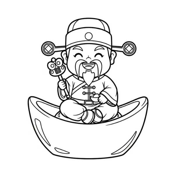 Tranh tô màu Dieu de la Richesse