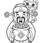 coloriage Dieu de la Richesse à imprimer pour enfant de 12 ans