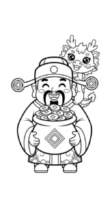 coloriage Dieu de la Richesse à imprimer pour enfant de 12 ans