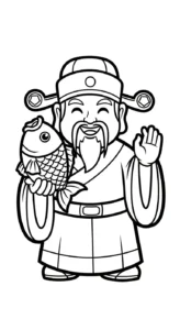 coloriage Dieu de la Richesse et dessins