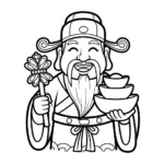 coloriage Dieu de la Richesse à imprimer gratuitement pdf