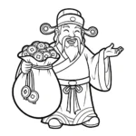 coloriage Dieu de la Richesse pour enfant de 8 ans