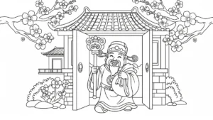 coloriage Dieu de la Richesse à imprimer pour enfant de 8 ans