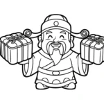 coloriage Dieu de la Richesse à imprimer pour enfant de 3 ans