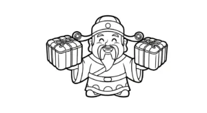 coloriage Dieu de la Richesse à imprimer pour enfant de 3 ans