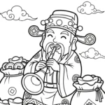 coloriage Dieu de la Richesse à imprimer pdf gratuit
