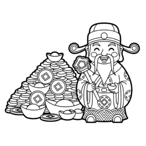 coloriage Dieu de la Richesse en ligne