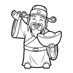 coloriage Dieu de la Richesse pour enfants à télécharger