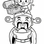 coloriage Dieu de la Richesse à imprimer gratuitement