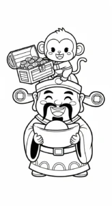 coloriage Dieu de la Richesse à imprimer gratuitement
