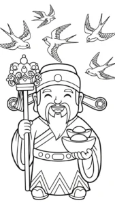 télécharger coloriage Dieu de la Richesse gratuit