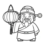 coloriage Dieu de la Richesse educatif pour enfant