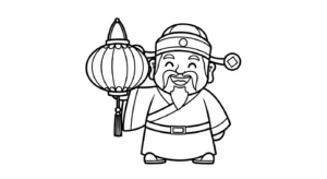 coloriage Dieu de la Richesse educatif pour enfant