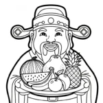 coloriage Dieu de la Richesse gratuit pour enfants