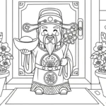 coloriage Dieu de la Richesse a imprimer gratuitement