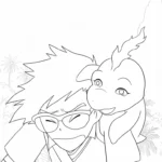 coloriage Digimon pour bebe a imprimer