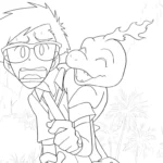coloriage Digimon à imprimer pour enfants