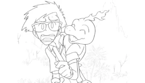 coloriage Digimon à imprimer pour enfants