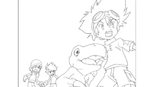 coloriage Digimon à imprimer pour enfants