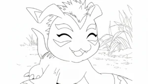 coloriage Digimon pour enfants à imprimer