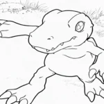 coloriage Digimon pour enfant de 3 ans