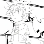 coloriage Digimon à imprimer a4
