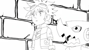 coloriage Digimon à imprimer a4