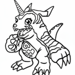 coloriage Digimon pour enfant de 8 ans