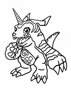 coloriage Digimon pour enfant de 8 ans
