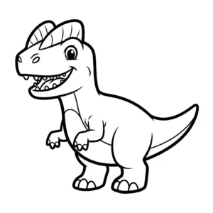 coloriage Dilophosaurus gratuit pour enfants