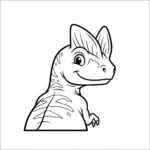 coloriage Dilophosaurus à imprimer pour enfant de 10 ans