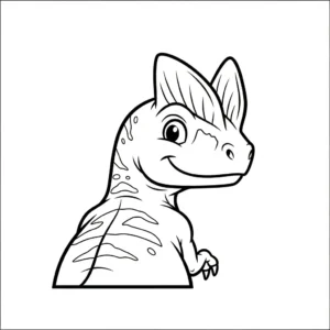 coloriage Dilophosaurus à imprimer pour enfant de 10 ans