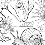 coloriage Dilophosaurus a dessiner et imprimer