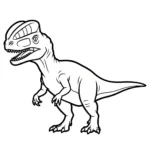 coloriage Dilophosaurus à imprimer a4