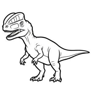 coloriage Dilophosaurus à imprimer a4