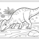 coloriage Dilophosaurus à imprimer pdf gratuit