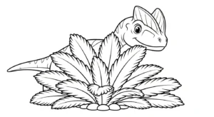 coloriage Dilophosaurus à imprimer gratuitement pdf