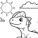 coloriage Dilophosaurus gratuit a imprimer