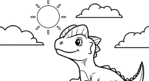 coloriage Dilophosaurus gratuit a imprimer