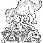 coloriage Dilophosaurus gratuit à imprimer