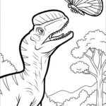 coloriage Dilophosaurus à imprimer gratuitement