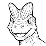 coloriage Dilophosaurus en ligne pour enfant
