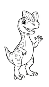 imprimer coloriage Dilophosaurus